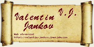 Valentin Jankov vizit kartica